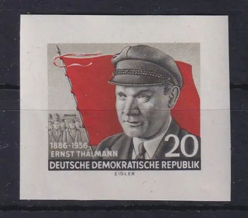 DDR 1956 Ernst Thälmann Block-Einzelmarke Mi.-Nr. 520B postfrisch **