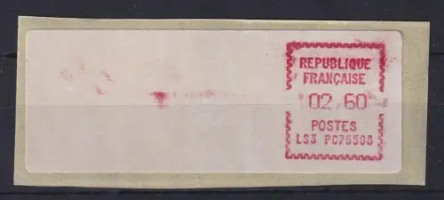 Frankreich ATM EMD-Camp LS3 PC 75508 Wert ohne Zudruck 2,60  aus 2.Tarif **