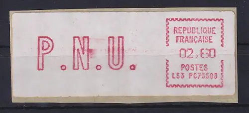 Frankreich ATM EMD-Camp LS3 PC 75508 Wert P.N.U. 2,60 aus 2.Tarif ** gespalt. 6