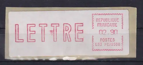 Frankreich ATM EMD-Camp LS3 PC 75508 Wert LETTRE 2,90 aus 2.Tarif ** 