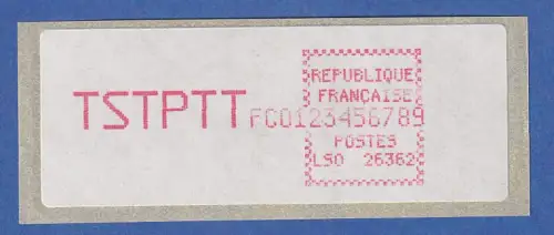 Frankreich ATM Crouzet LS0 26362, glattes Papier, TSTPTT Marke ** 