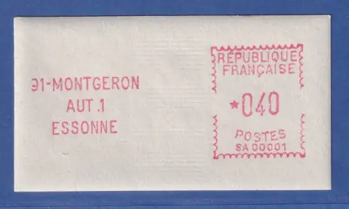 Frankreich Montgeron-ATM , 2.Ausgabe, 2.Typ, Portowertstufe 040 **  SELTEN ! 