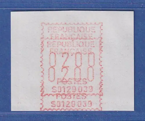 Frankreich Frama-ATM S01 29039 sehr schöner DOPPELDRUCK Wert 200 **