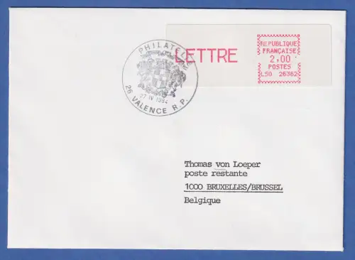 Frankreich ATM Crouzet Druckprobe IMPA 1984 Hamburg, LS0 99999 LETTRE 2,00 Brief