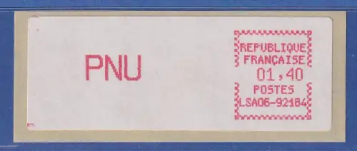 Frankreich ATM CGA-Alcatel LSA06-92184 sp Ecken mittelrosa  PNU 1,40 **