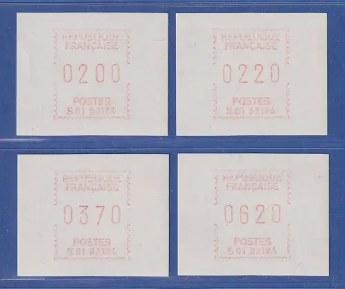 Frankreich Frama-ATM S01 92184 großer Satz 4 Werte 200-220-370-620 **