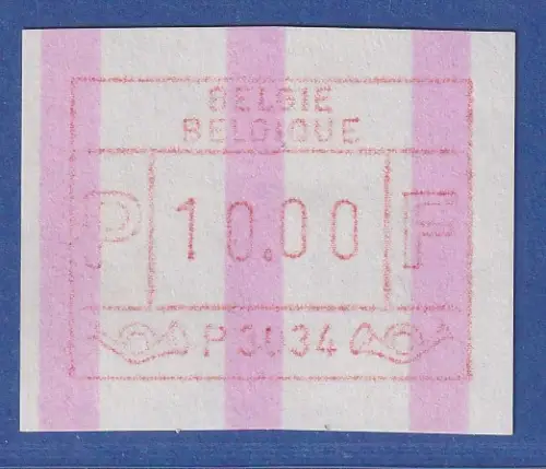 Belgien FRAMA-ATM P3034 Zottegem mit 3 ENDSTREIFEN ** Wert 10,00  Bfr. 