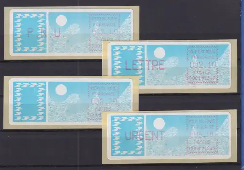 Frankreich ATM Taube C001.01249 Miribel Satz 5. Tarif  runde Ecken mittelrosa **