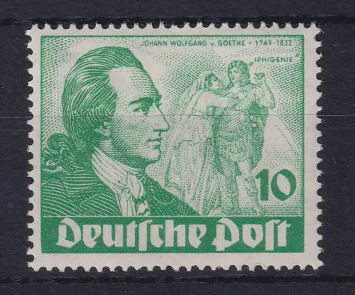 Berlin 1949 Goethe 10 Pfg. Mi.-Nr. 61 postfrisch **