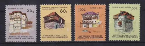 Albanien 1982 typische Häuser Mi.-Nr. 2111-2114 postfrisch ** / MNH