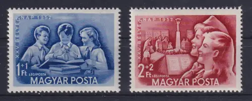 Ungarn 1952 Tag der Briefmarke Mi.-Nr. 1274-1275 postfrisch **
