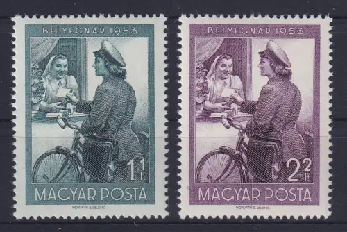 Ungarn 1953 Tag der Briefmarke Mi.-Nr. 1338-1339 postfrisch **