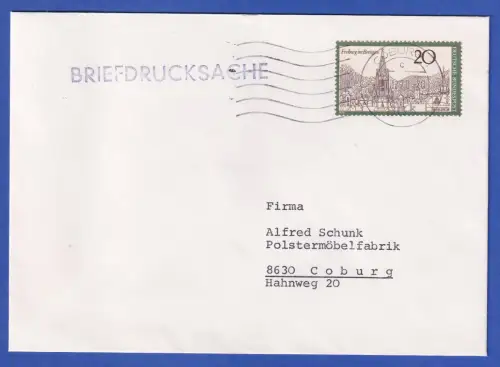 Bund 1970 Freiburg/Breisgau Mi.-Nr. 654 EF auf Briefdrucksache O COBURG