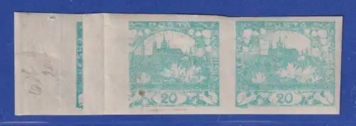 Tschechoslowakei 1918 Hradschin Mi.-Nr. 4  Marke mit Papierfalte ungebraucht *
