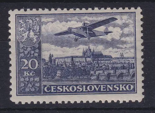 Tschechoslowakei 1930 Flugpostmarke Mi.-Nr. 310B postfrisch **