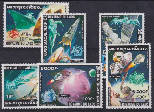 Laos 1974 Weltraumfahrt Mi.-Nr. 405-410 A Satz ** / MNH