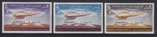 Jemen Königreich 1965 Mariner 4 Mi.-Nr.165-167 B Satz ** / MNH