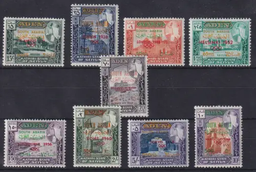 Aden Olympische Spiele Mi.-Nr. 68-76 Satz ** / MNH