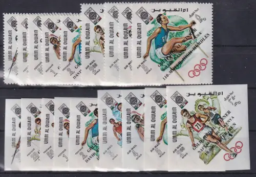 Umm al-Quaiwain 1968 Olympische Spiele Mexico Mi.-Nr. 285-93 A/B Satz ** / MNH