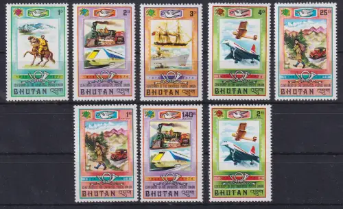 Bhutan 1974 Transportmittel Mi.-Nr. 592-599 A Satz ** / MNH