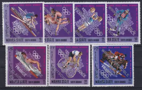 Mahra State 1968 Olympische Spiele Mi.-Nr. 155-161 A Satz ** / MNH