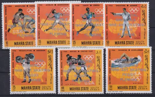 Mahra State 1968 Olympische Spiele Mi.-Nr. 147-153 Satz ** / MNH