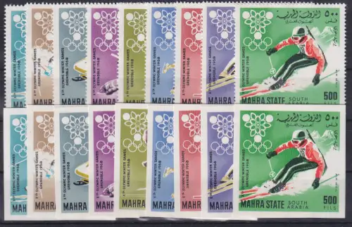 Mahra State 1968 Olympische Spiele Mi.-Nr. 39-47 A/B Satz ** / MNH