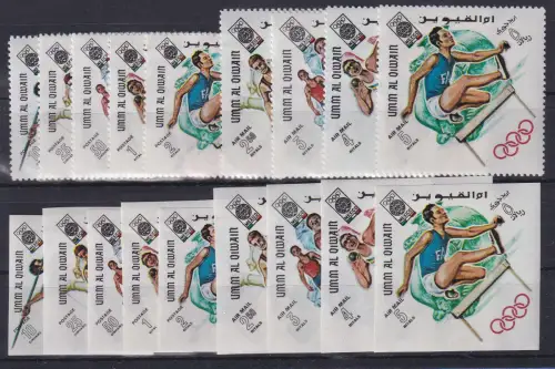 Umm al-Quaiwain 1968 Olympische Spiele Mexico Mi.-Nr. 264-72 A/B Satz ** / MNH