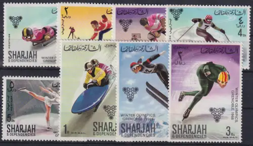 Sharjah 1968 Olympische Spiele Grenoble Mi.-Nr. 401-407 A Satz ** / MNH