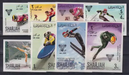 Sharjah 1968 Olympische Spiele Grenoble Mi.-Nr. 401-407 B Satz ** / MNH