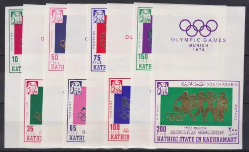VAR Kathiri State 1968 Olympische Spiele Mi.-Nr. 175-182 B Satz ** / MNH