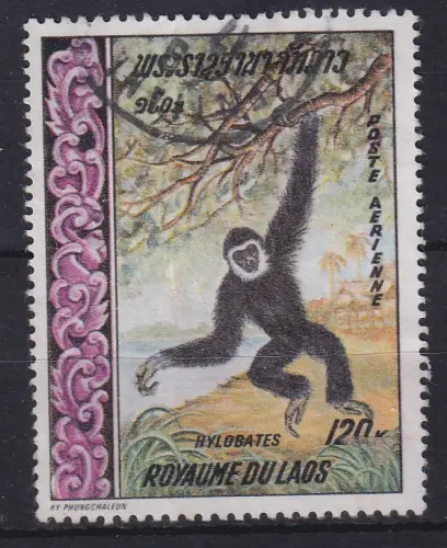 Laos 1969 Schopf-Gibbon  Mi.-Nr. 264 gestempelt