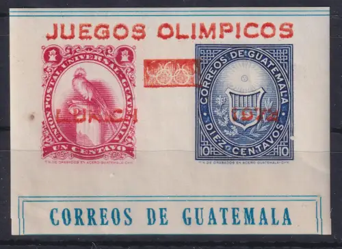 Guatemala 1972 Olympische Spiele München Mi.-Nr. Block 13 ** / MNH