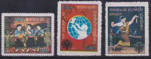 Laos 1979 Jahr des Kindes Mi.-Nr. 186-88 A ** / MNH