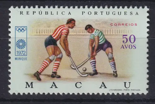 Macau 1972 Olympia Hockey Mi.-Nr. 454 postfrisch **/ MNH