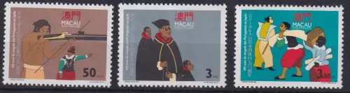 Macau 1993 Portugiesen in Japan Mi.-Nr. 732-34 postfrisch **/ MNH