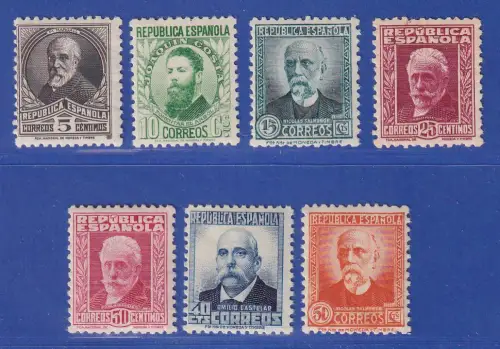 Spanien 1931 Persönlichkeiten Mi.-Nr. 618-625 I A Satz kpl. postfrisch **