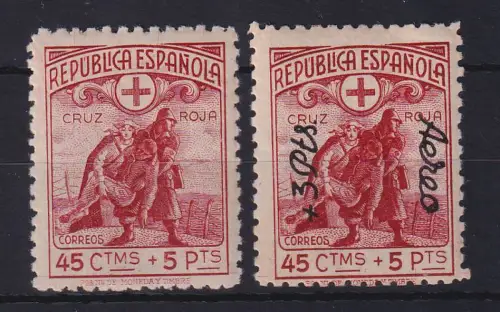 Spanien 1938 Rotes Kreuz Mi.-Nr. 714 und 715 postfrisch **