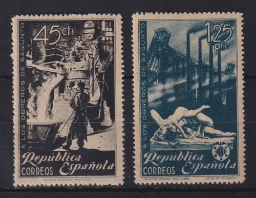 Spanien 1938 Arbeiter von Sagunto Mi.-Nr. 730-731 postfrisch **