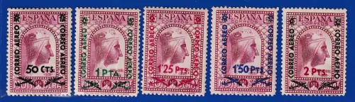 Spanien 1938 Madonna von Montserrat Mi.-Nr. 716-720 ungebraucht *