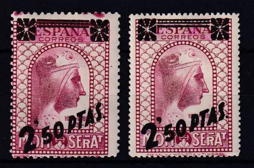 Spanien 1938 Madonna von Montserrat Mi.-Nr. 736 A / B postfrisch **