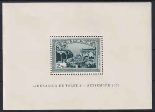 Spanien 1937 Toledo-Block Mi.-Nr. Block 8A postfrisch ** 