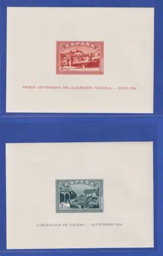 Spanien 1937 Toledo-Blocks Mi.-Nr. Block 7B und 8B postfrisch ** 