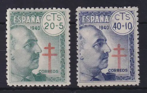 Spanien 1940 Tuberkulose-Bekämpfung Mi.-Nr. 884-885 postfrisch ** 