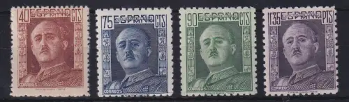 Spanien 1942/46 General Franco Mi.-Nr. 897, 935-937A postfrisch ** 