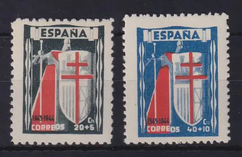 Spanien 1943 Tuberkulose-Bekämpfung Mi.-Nr. 903-904 postfrisch ** 