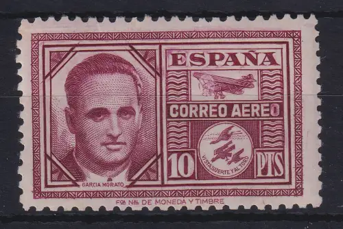 Spanien 1945 Flugpostmarke J. Garcia Morato Mi.-Nr. 929 postfrisch ** 