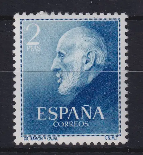 Spanien 1952 Santiago Ramón y Cajal Mi.-Nr. 1012 postfrisch ** 