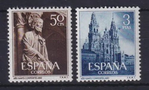 Spanien 1954 Santiago de Compostela Mi.-Nr. 1025-1026 postfrisch **