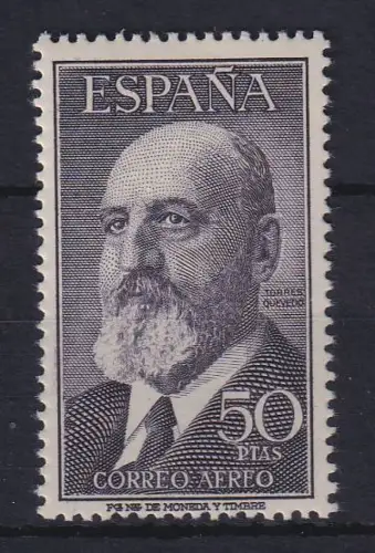 Spanien 1955 Flugpostmarke L. Torres Quevedo Mi.-Nr. 1056 postfrisch **